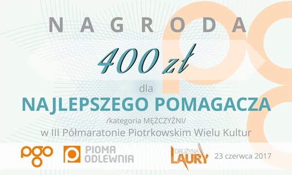 czeki III Nocnego Półmaratonu Piotrkowskiego czeki III Nocnego Półmaratonu Piotrkowskiego