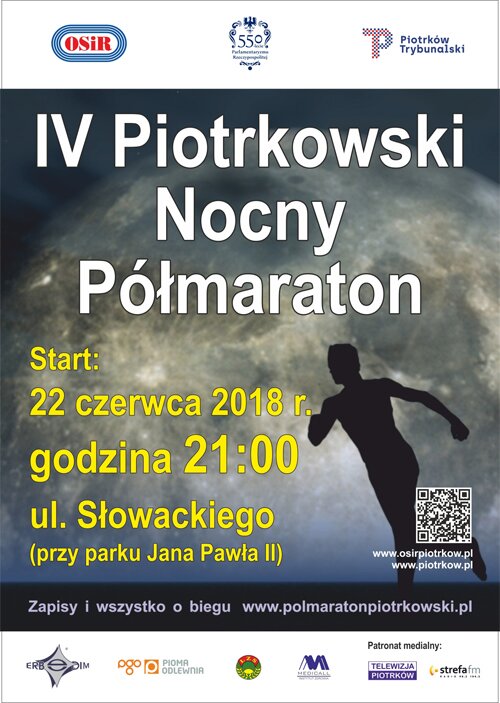 plakat IV Nocnego Półmaratonu Piotrkowiskiego Wielu Kultur